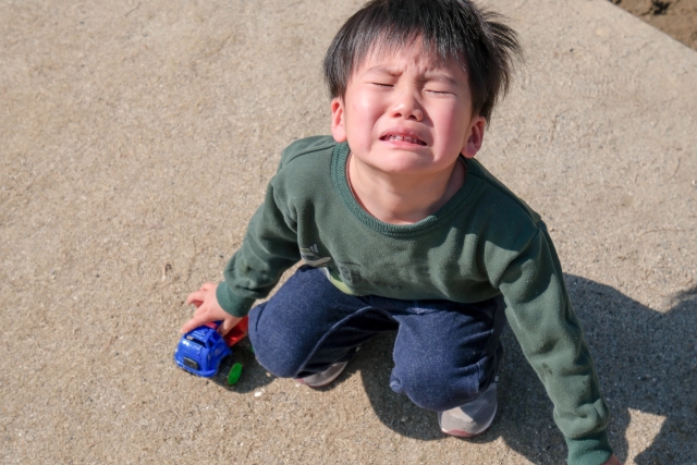 駄々をこねる男の子