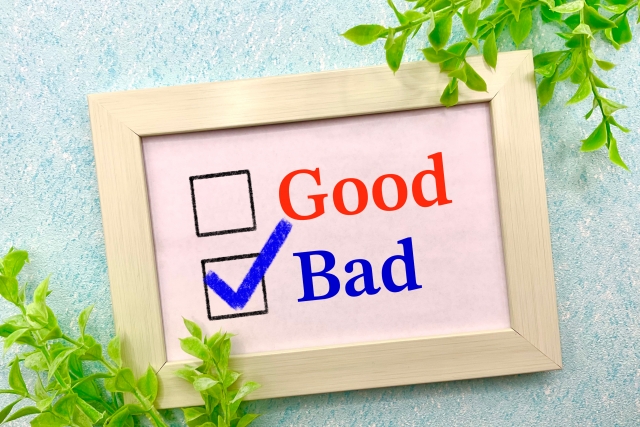 BADの文字に✔が入っているボード