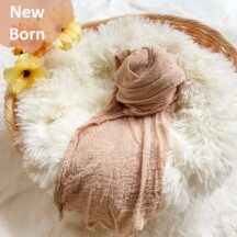 ショコラ　おくるみ　ニューボーンフォト　ガーゼ生地　赤ちゃん　新生児　ブラウン