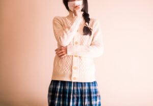 マスクをした女性